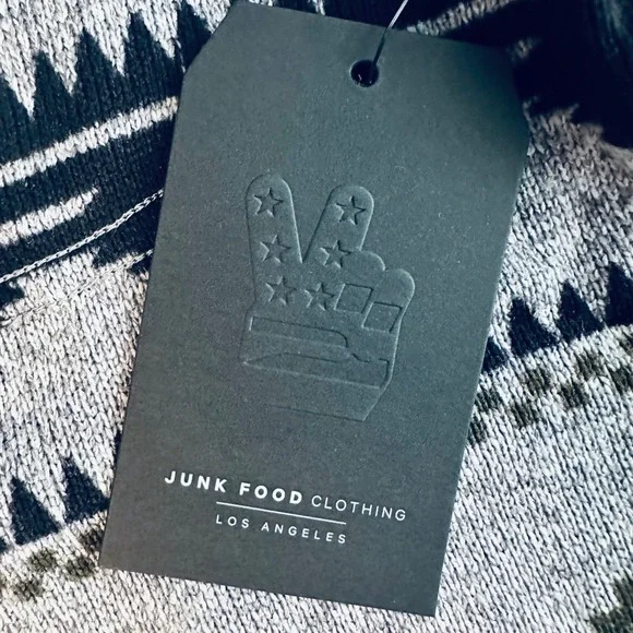 Junk Food Clothing Mens Harper Cardi Meteorite Southwestern Shawl Cardigan S NEW - Picture 3 of 9